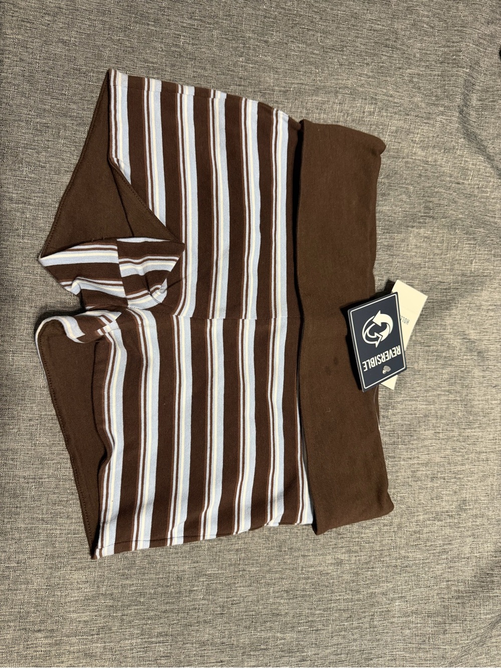 Reversible Brown Striped womens Shorts